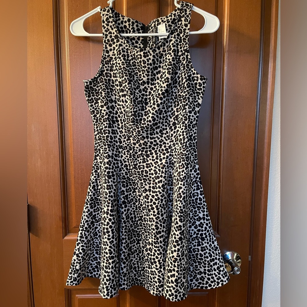 Divided Cheetah print skater dress